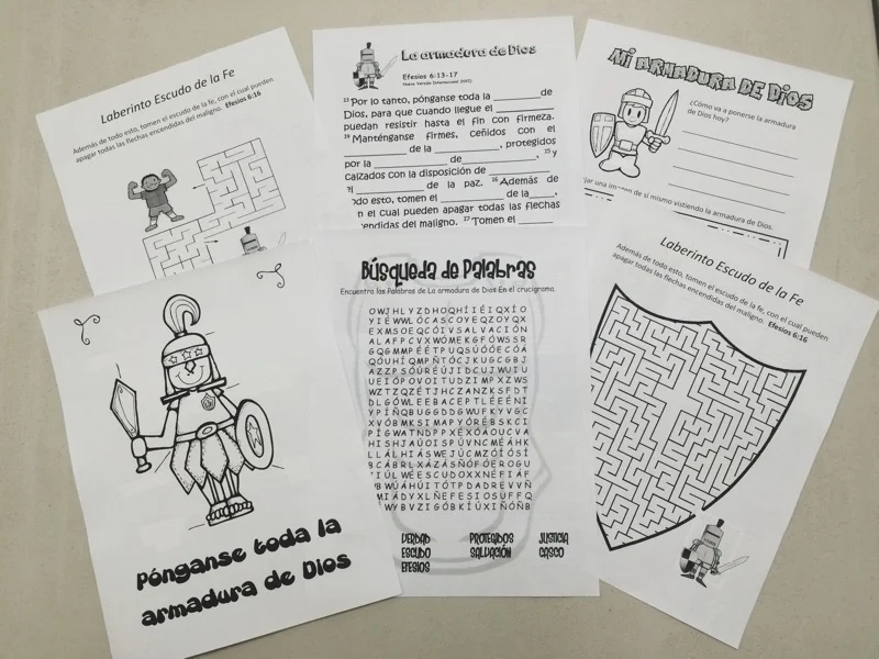 Worksheets that we made for the kids