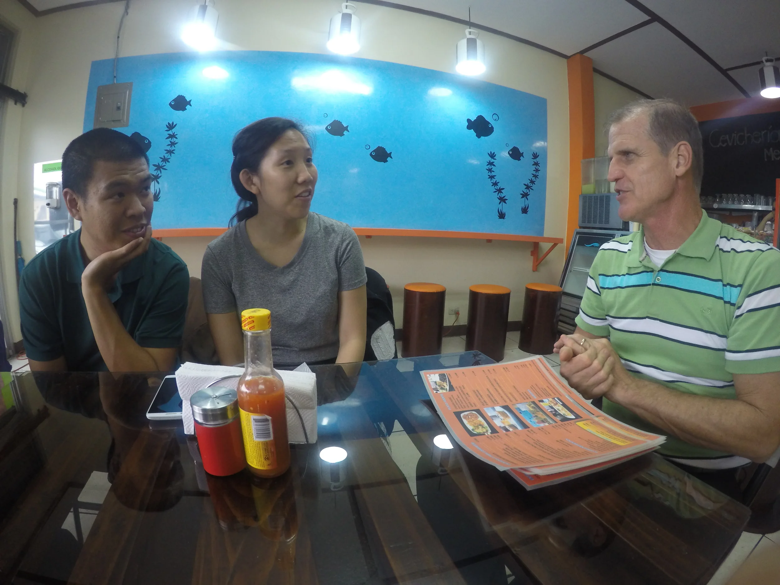 Brandon and Melissa Yu talking with Gary