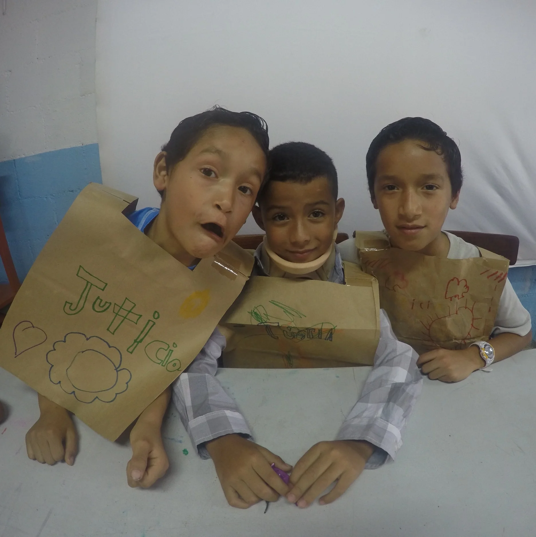 Left to right: Camilo (6), Steven (8), and Javier (10)