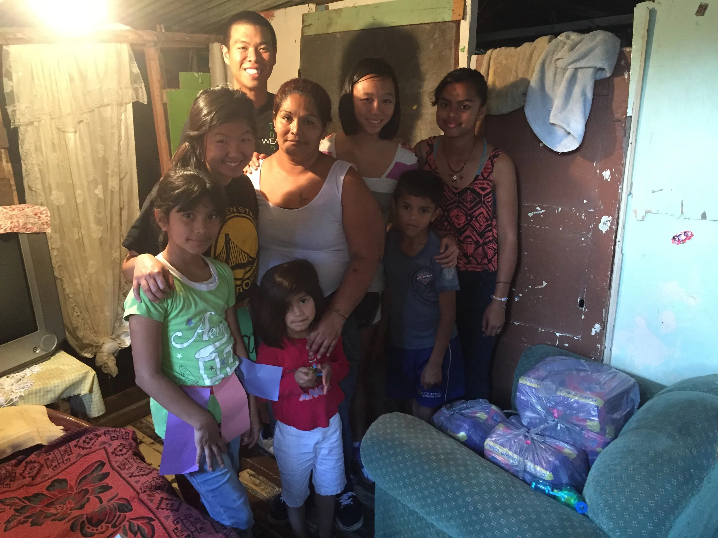 Our house visit to deliver some supplies to the family