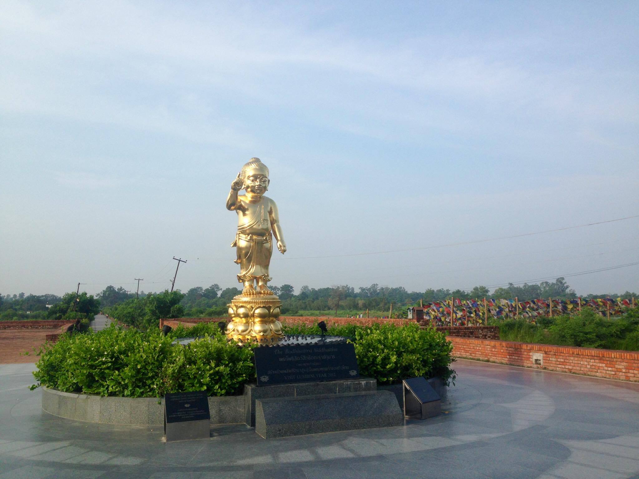 Prayer walk at the birthplace of Buddha. 