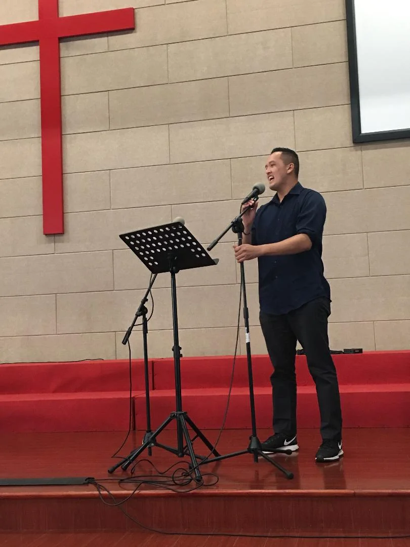 Speaking to my new community here during my first Sunday 