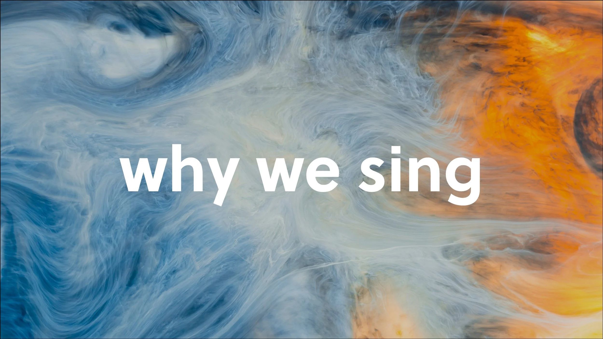 why we sing - Stanley Ross