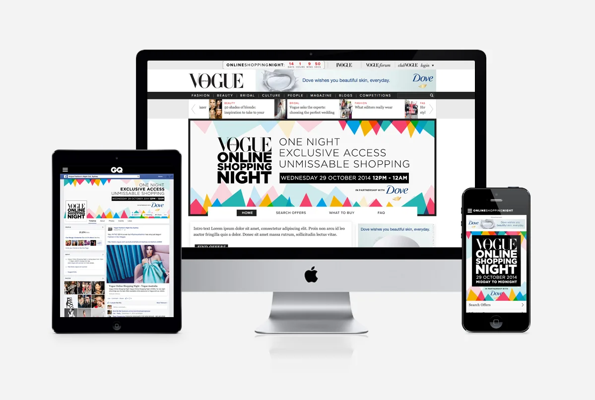 Vogue online shopping night
