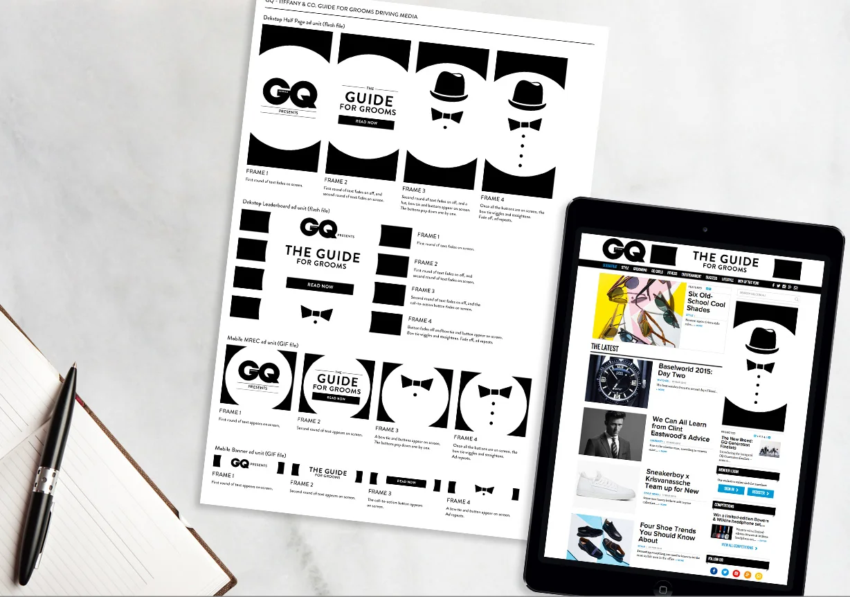 GQ - Animated banner ad storyboard