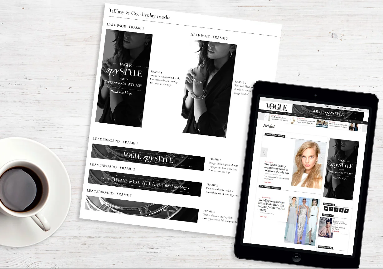 Vogue - Animated banner ad storyboard