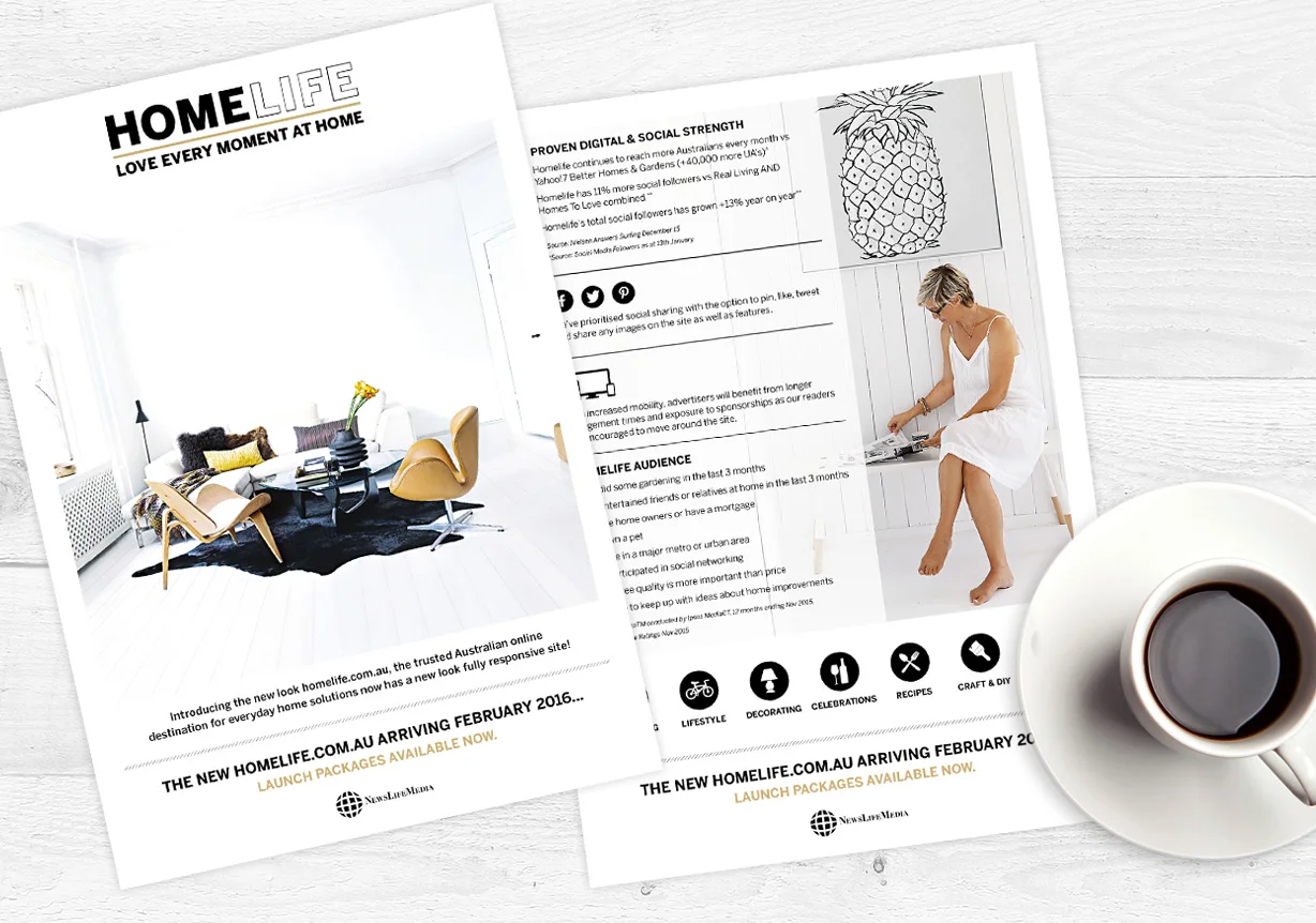 Homelife relaunch flyer