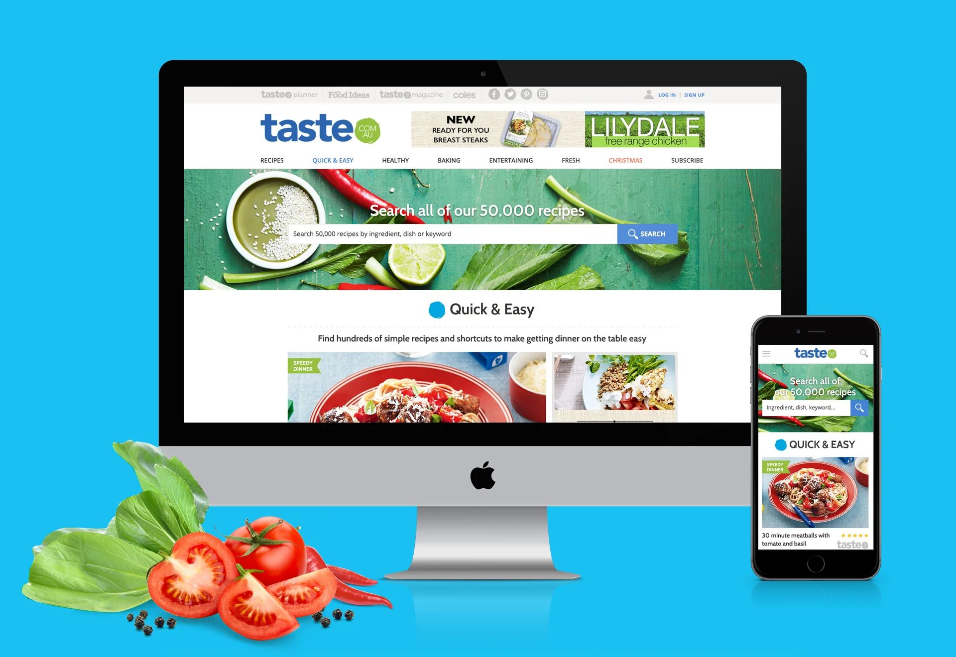 taste.com.au relaunch - index