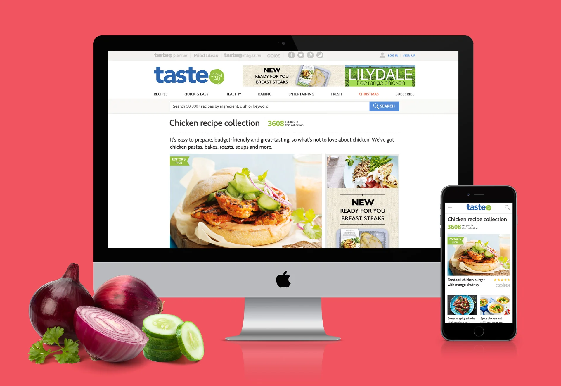 taste.com.au relaunch - recipe collection