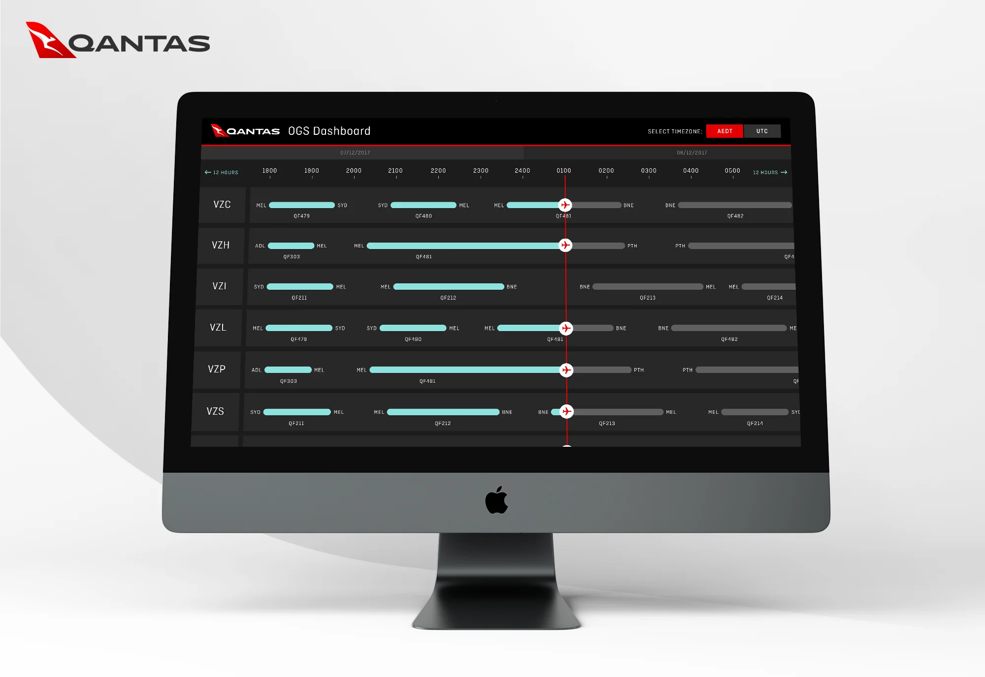 Qantas Wifi dashboard
