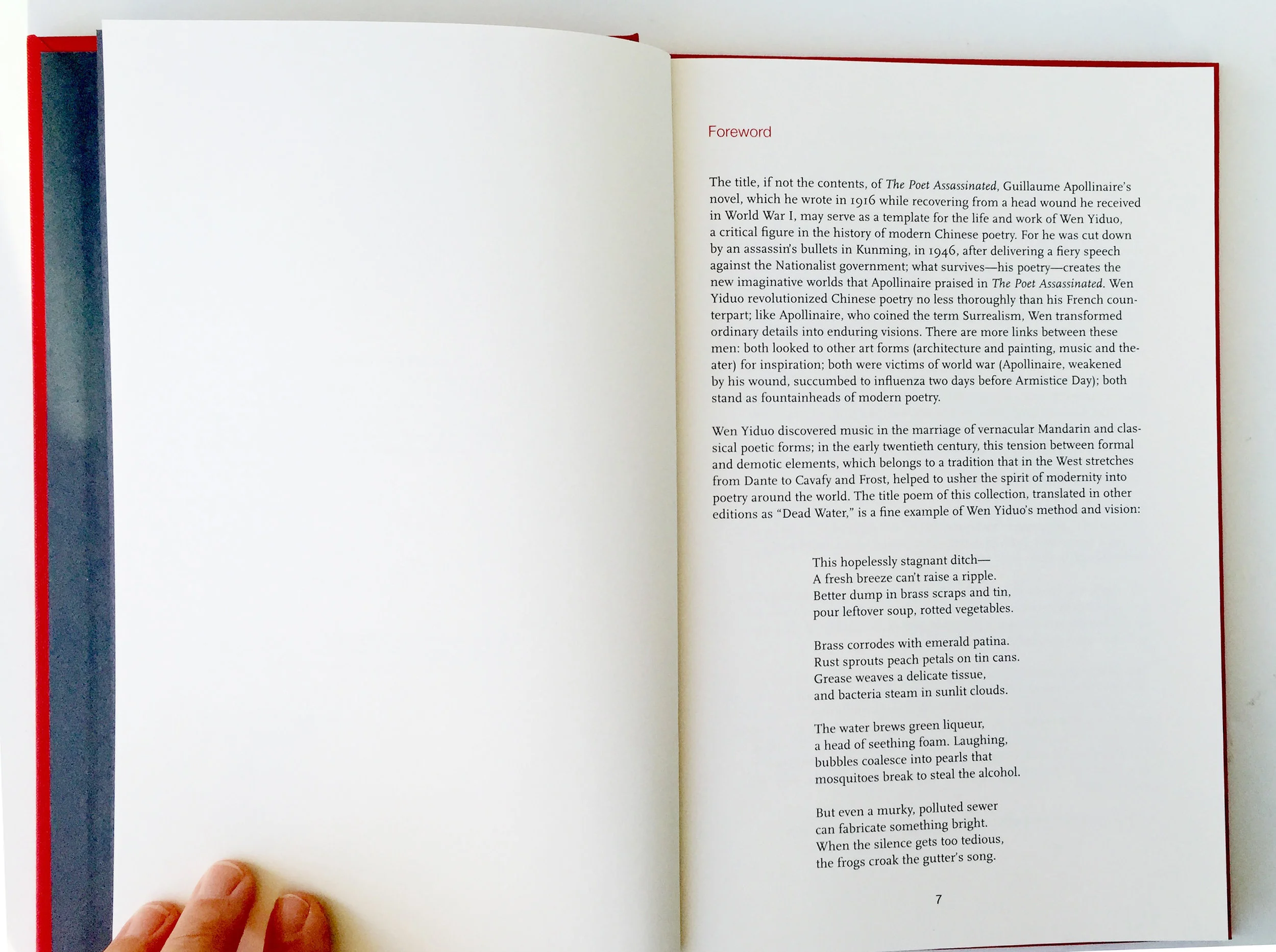 Stagnant Water: foreward interior pages