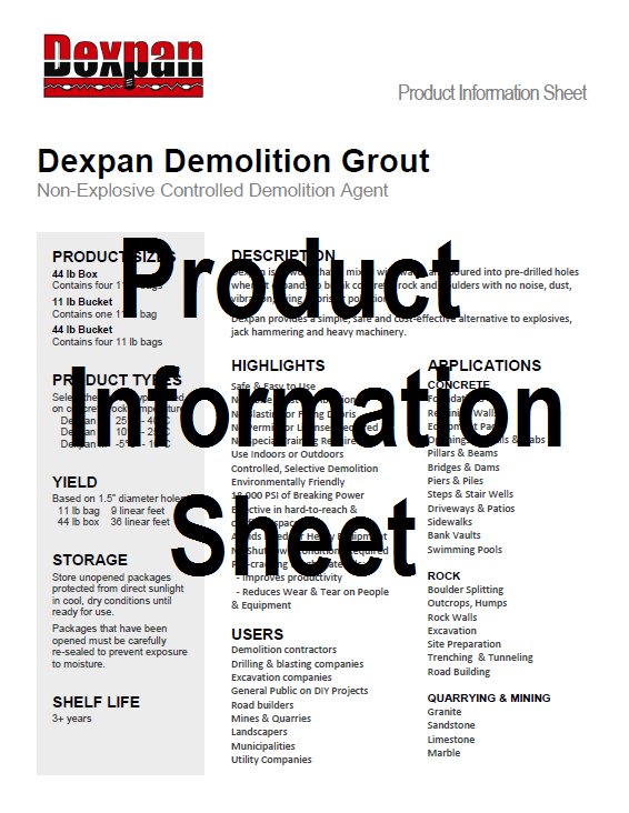 Dexpan Product Information Sheet