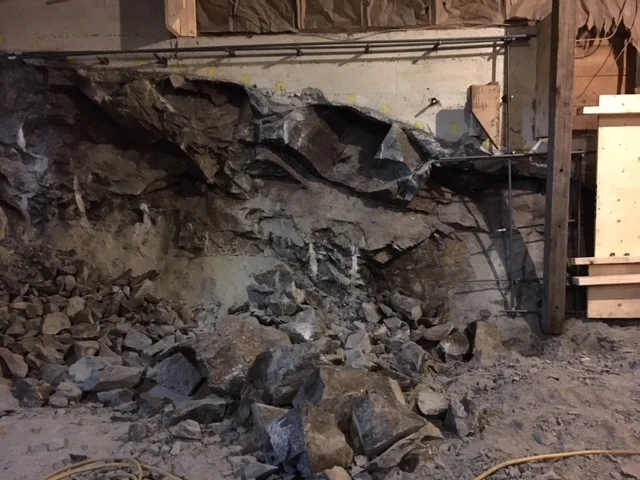 Breaking Rock to Excavate a Basement