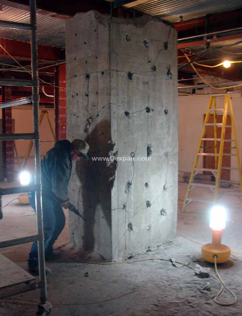 Dexpan vs. Vertical Concrete Pillars
