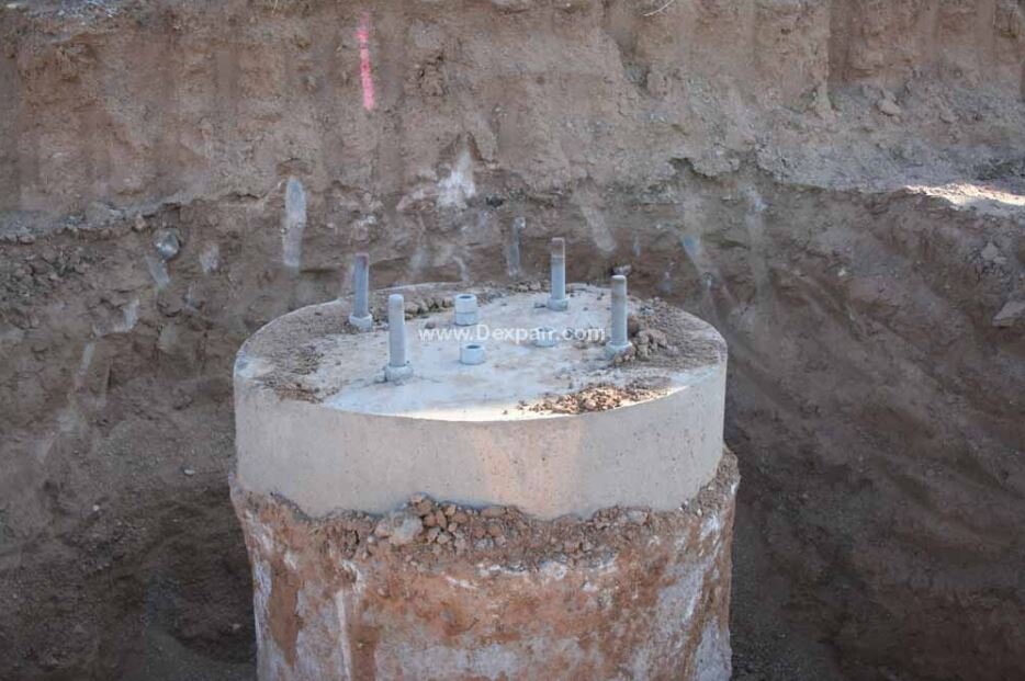 Dexpan concrete light pole foundation 1.JPG