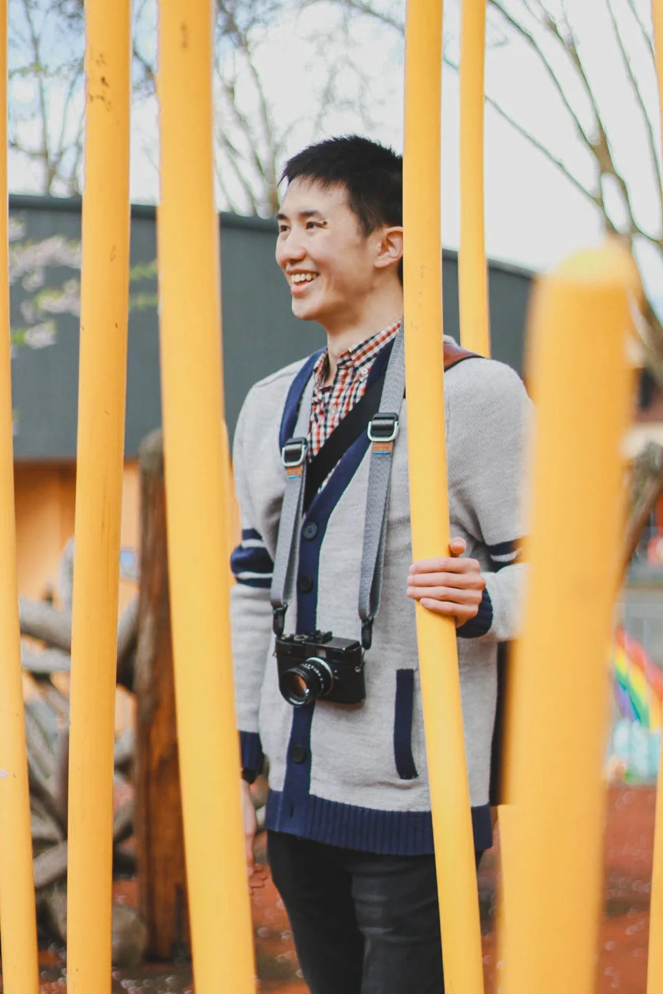Shooting with Leica. Enough smiles to go around. (Photo by Kristen )