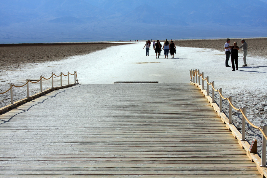 Death Valley National Park • Walk on the immense dry lake at Bad Water, the lowest elevation point in North America