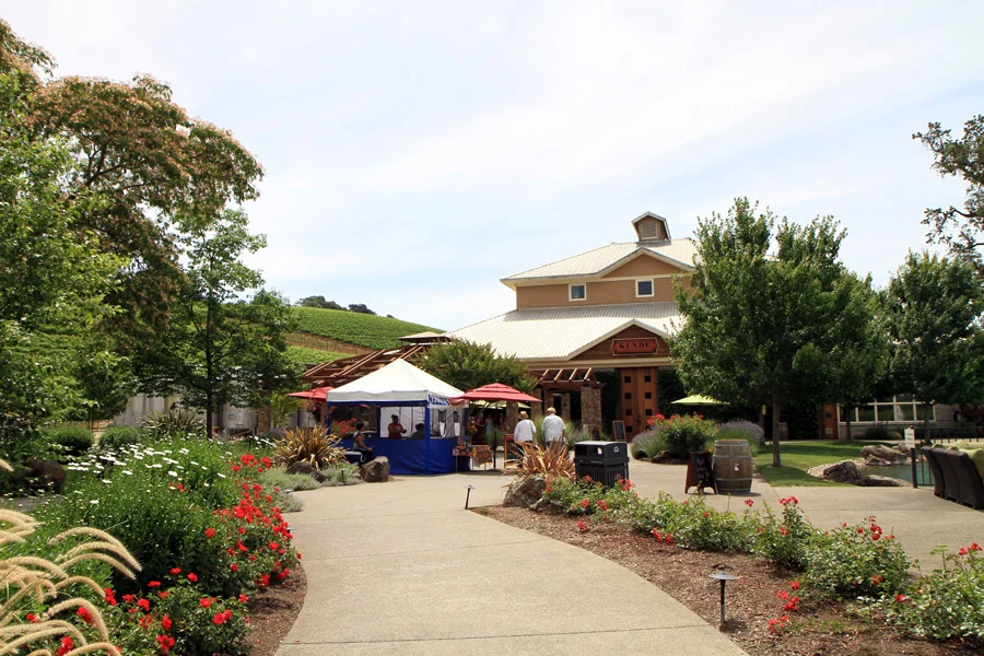   Napa Valley  &nbsp;•  The beautiful Kunde Family winery welcomes the travelers to enjoy its gardens and shaded patios for lunch 
