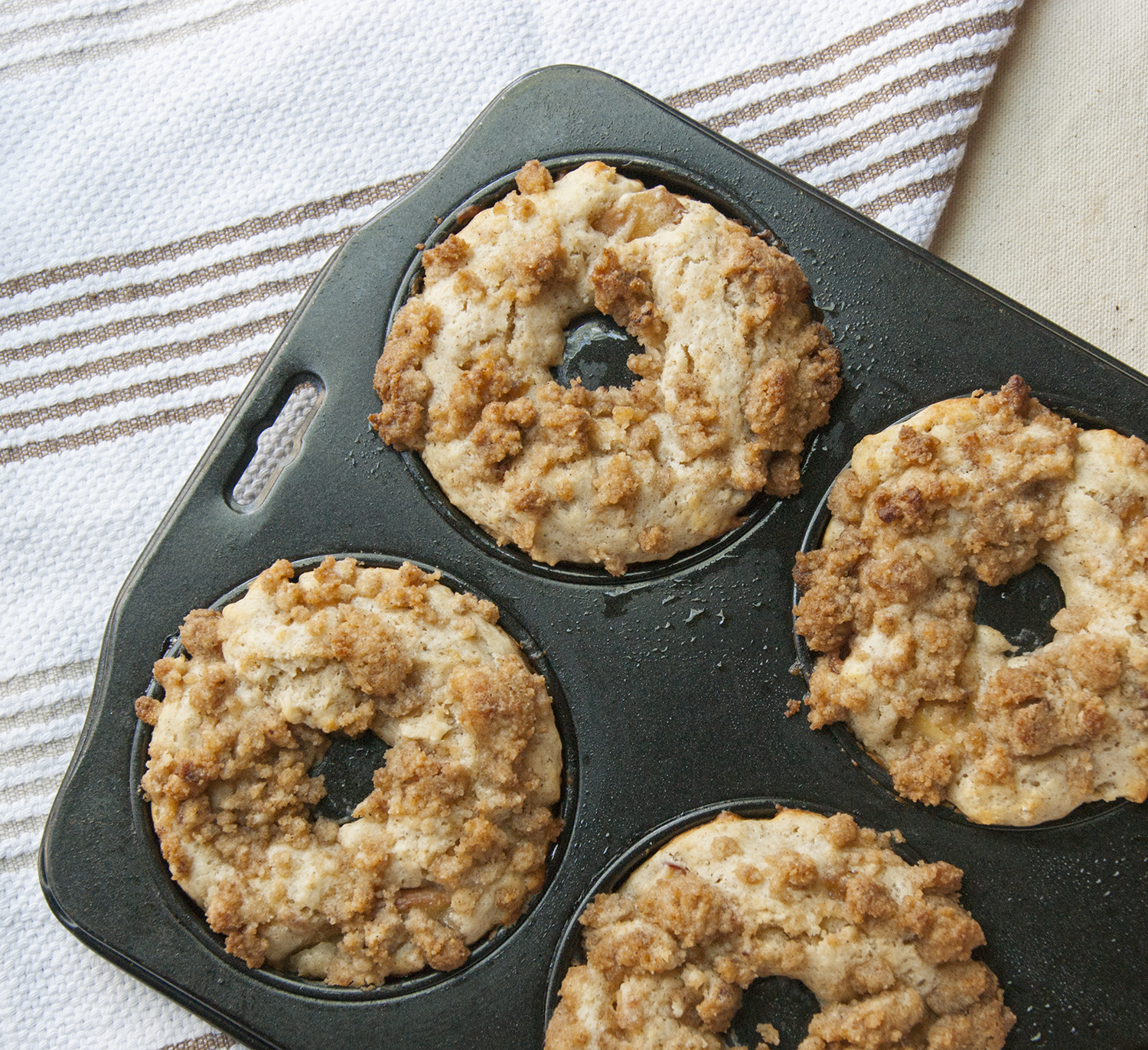 Spicy Peach Crumb Doughnuts — knead. bake. cook.