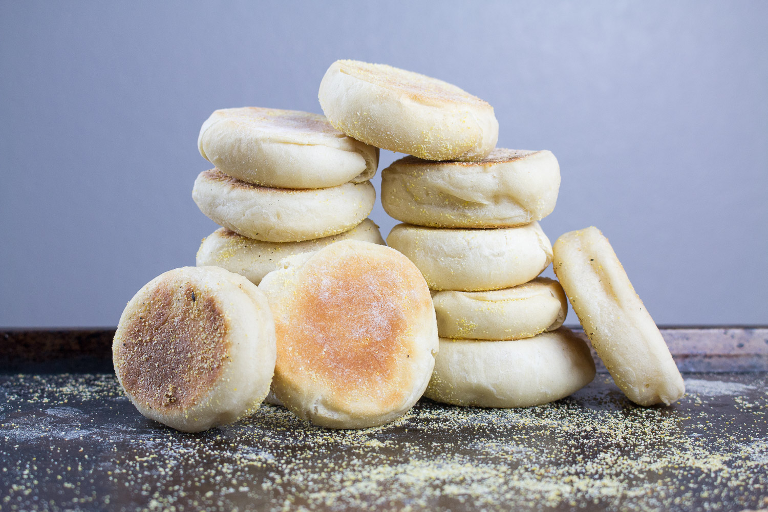 English Muffins — knead. bake. cook.
