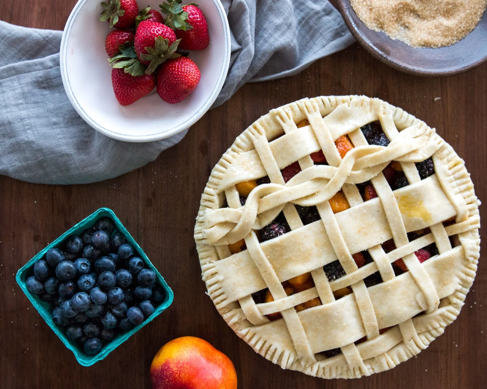 The stages of pie making featuring Ellie . It was nice to have someone else model!