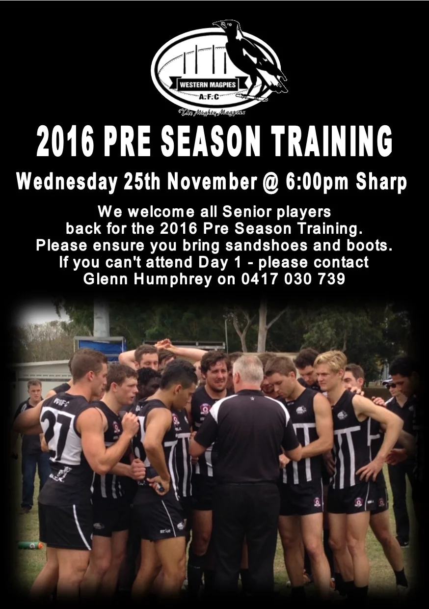 2016 PRE SEASON TRAINING