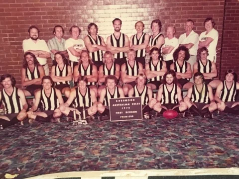 Back: Robert Taylor (President), Scott Spencer (Manager), John Burkill (Head Trainer), Steve Rendalls, Rob Rowlinson, Peter Carpenter, Warren Selvage, Paul Beavers (Trainer), Glynn Stewart (Secretary), Michael Tierney (Trainer) Middle : Des Lashman, Billy Peirce, Ross Stewart, Lindsay Jacob (Captain/Coach), Jeff Langdon, David McKellar, Greg Butler, Phil Anderson Front: Gary Grant, Rodney Mill, Wayne Mill, Jim Evans, Glenn McDonald, John Judson, Graeme Hodgson, Paul Hope Absent: Pat White