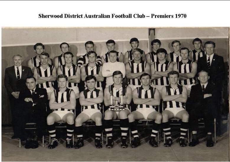  1970 Senior Premiership Side - note Kev Kluver and Rob Lawson in the back row! 