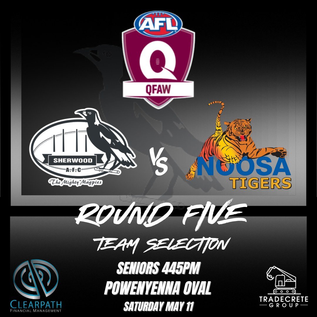 QFAW DIV 1 ROUND 5 TEAM SELECTION ✅

With just the senior game this week for the Magpie Women, it should be a huge and vocal crowd cheering them on in what is a massive game for both sides searching for their second win of the year.

#GoPies #YTG ⚫⚪⚫