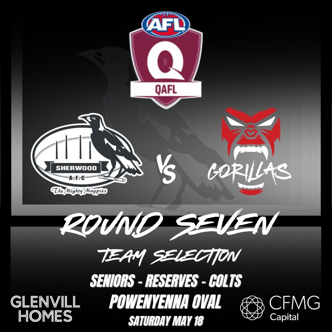 QAFL TEAM SELECTION - ROUND 7 VS WILSTON GRANGE ✅

The Magpies host the Gorillas in Round  7 QAFL action tomorrow and will be keen set the standards early.  Yet again, with 5 forced changes to the side the Pies once again have been agile at selection