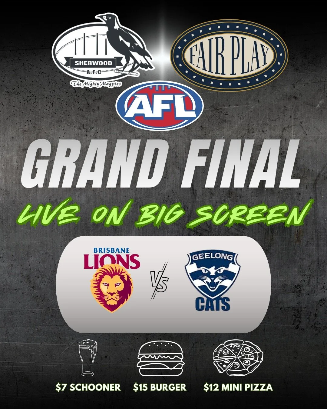 🏆 The big dance is here! 🏆

LIVE ON THE BIG SCREENS INSIDE AND OUTSIDE (INCLUDING ON THE ELECTRONIC SCOREBOARD)

Brisbane is chasing back-to-back glory after their epic 2024 win &ndash; and we&rsquo;ve got the best spot in town to watch it unfold!
