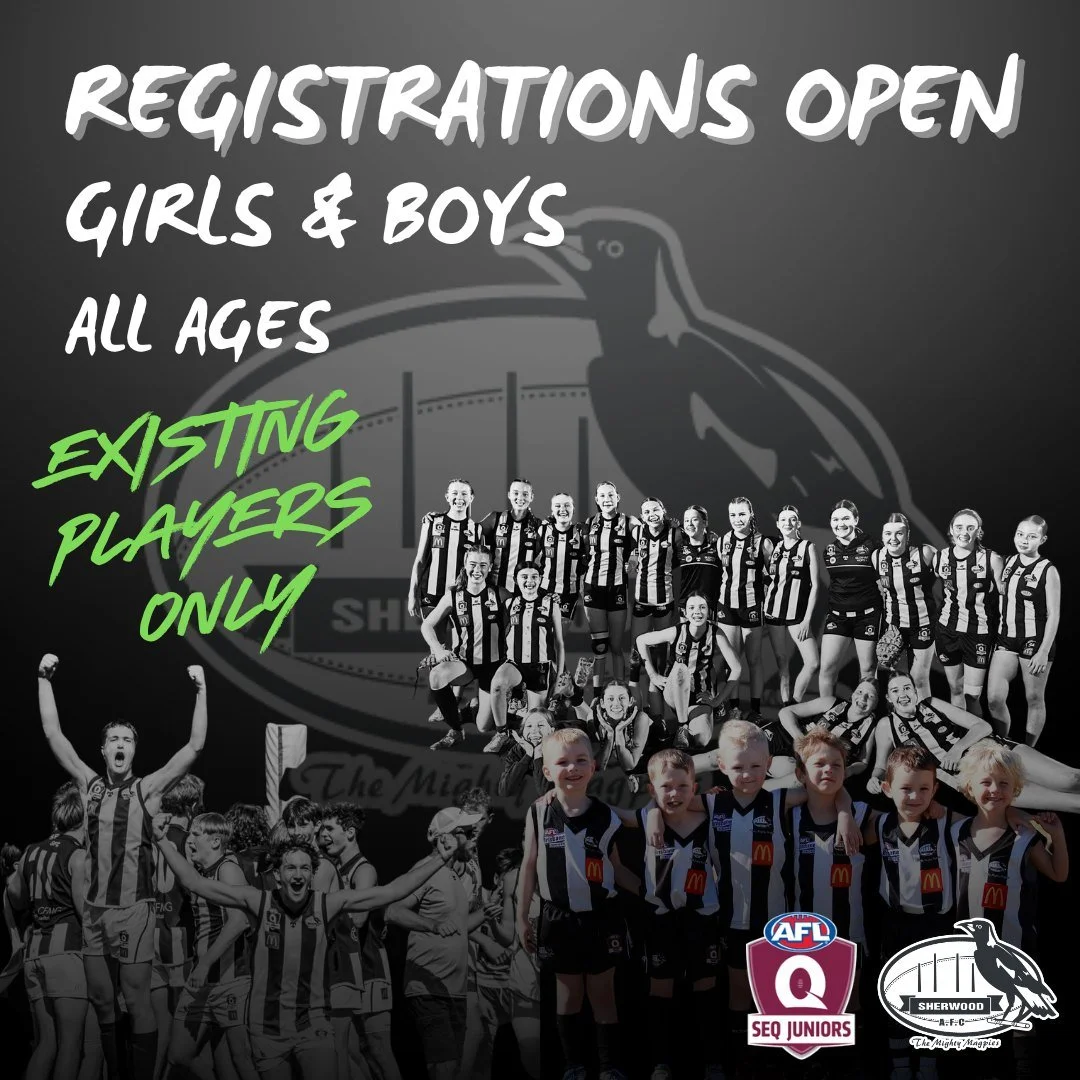 2026 JUNIOR REGISTRATIONS🏁

Registrations opened on October 1.  With the transfer window now open, we have a waiting list of over 50 eager young potential Magpies wanting to join the fun from u11 through to u17.  Incoming transfers will go on a wait