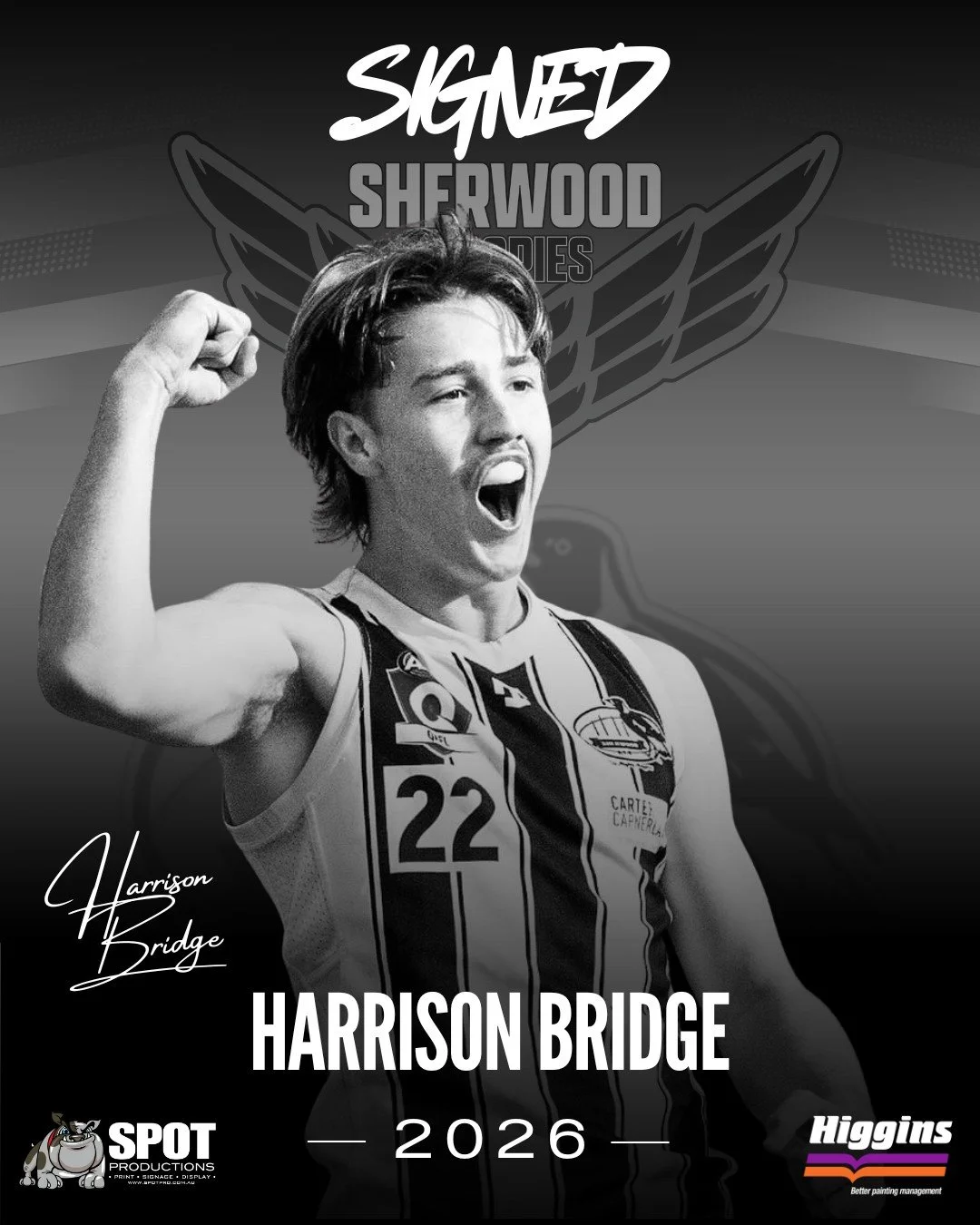SO MANY HARRISONS WE COULD BUILD A BRIDGE ✅📝

That's right folks, its another Harrison signed up for 2026 with the prized signature of Harrison Bridge back at the Magpies in 2026.

Bridgey is no stranger, making his senior debut at just 15 years old