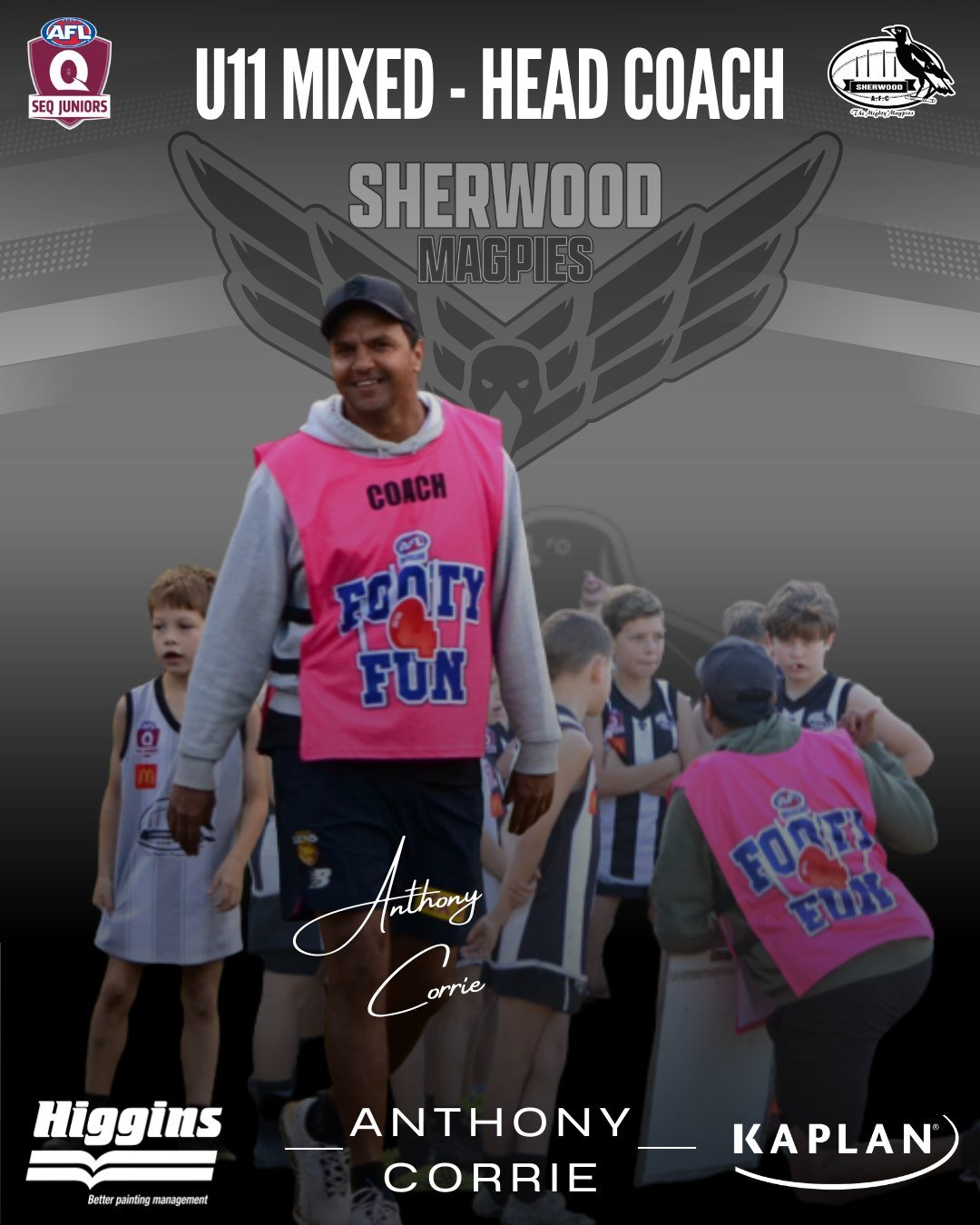 U11 MIXED - 2026 COACHING APPOINTMENT📣 🏁

We are delighted to announce the appointment of Anthony 'Nuxy' Corrie as the head coach of Under 11 mixed for the upcoming season. Nuxy has a wealth of playing experience, including for the Brisbane Lions a