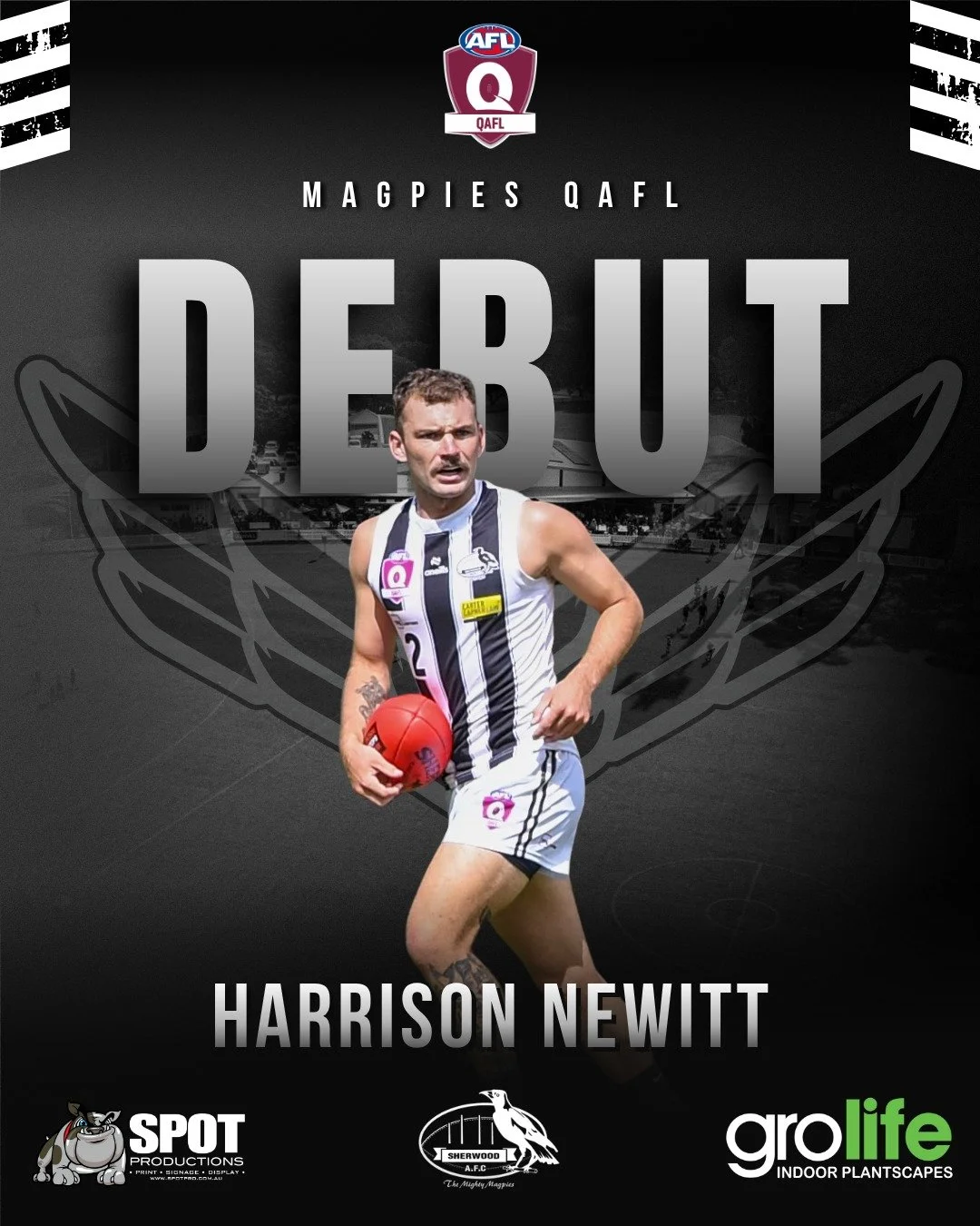 MAGPIES QAFL DEBUT - HARRISON NEWITT 🏁

Our final debutant for Rd 1 of the QAFL Season is Harrison Newitt, who will make his debut in Queensland football today.  Adding to the huge collection of Harry's and Harrison's, he joins us after one year wit