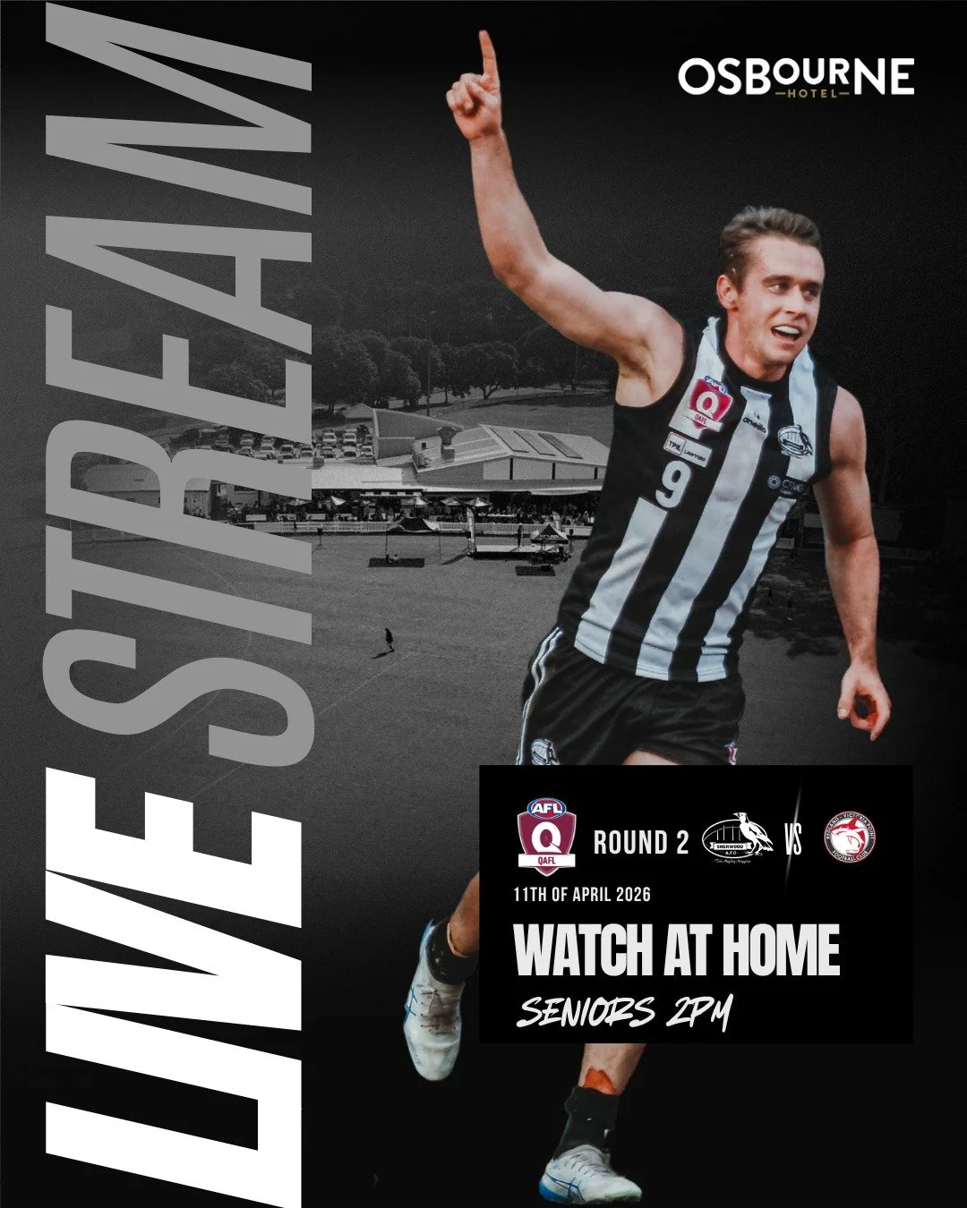 LIVE STREAM - SENIOR GAME 2PM 🎥

Can't make it to the Berg?

On an easter holiday?

Never fear, you can tune in from the couch to watch the Seniors take on the reigning Premiers

Search QAFL Live on Youtube ✅

#GoPies⚫⚪⚫