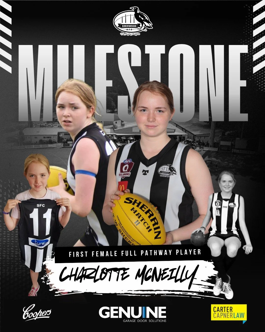 EXCITING TIMES FOR MAGPIES FEMALE PATHWAY ✅🏁

Ahead of this weekend, where Sherwood will field 3 x Senior womens team across Division 1 &amp; 2 we are excited to congratulate our 2025 class of u17 graduates, including Charlotte McNeilly who becomes 
