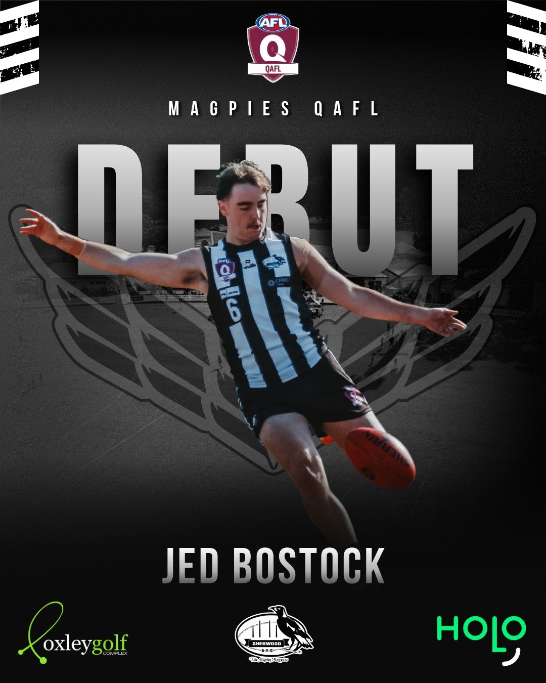 QAFL SENIOR DEBUT - JED BOSTOCK ✅

Another exciting debut this weekend, with Jed Bostock earning selection in the senior side after 188 games for the Magpies across the full pathway.  In fact he is the 3rd debutant this year from the same u8 team bac