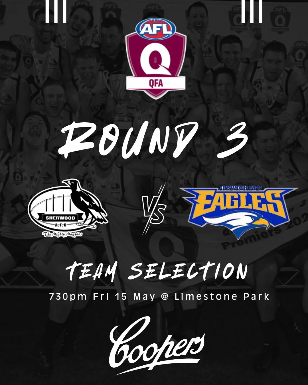 QFA ROUND 3 - TEAM SELECTION ✅

The mighty Woodies head to Limestone Park tonight aiming to make it a 3-0 start to the year.

The team is in!

#WoodyNation ⚫⚪⚫