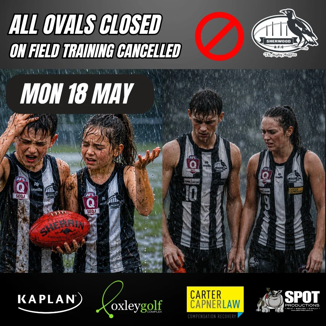 OVALS CLOSED ❌

Keep an eye out, as this will likely extend to tomorrow Tue 19 May.

#GoPies 🏁