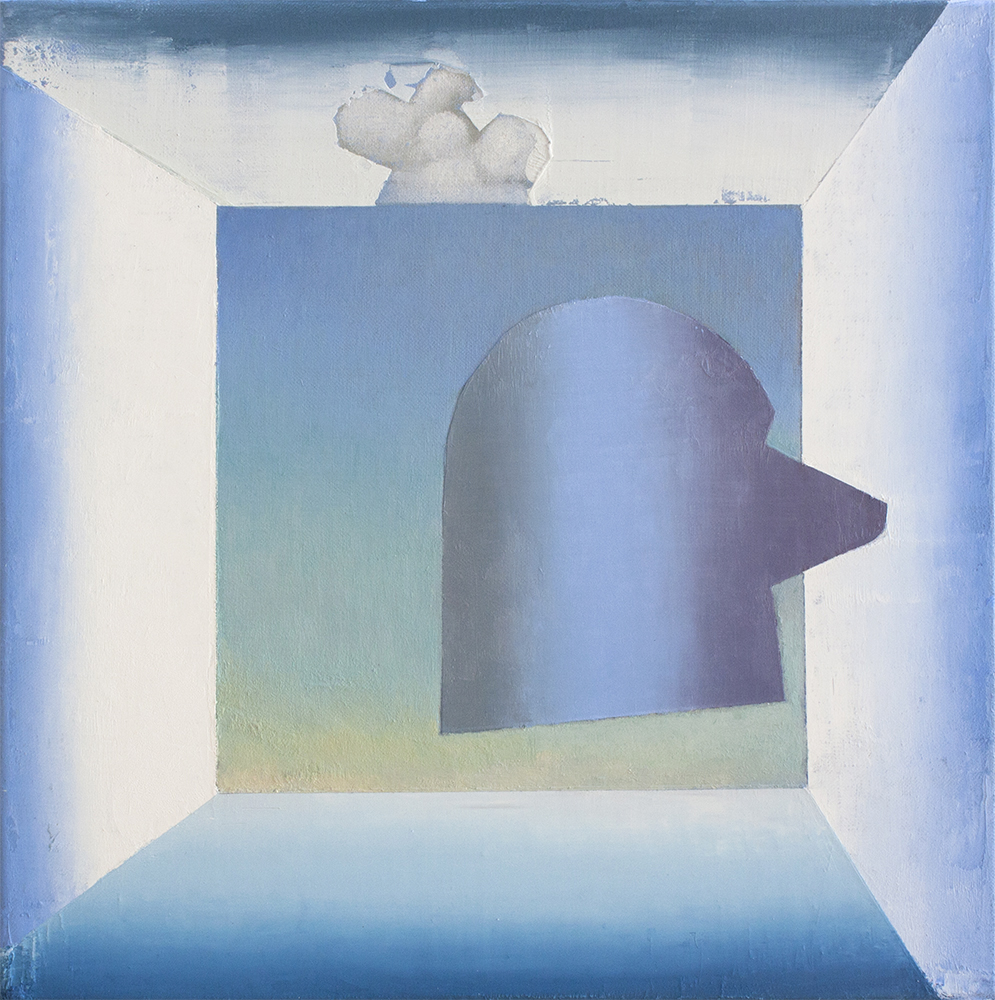 Barely contained 2013 oil on linen 15x15