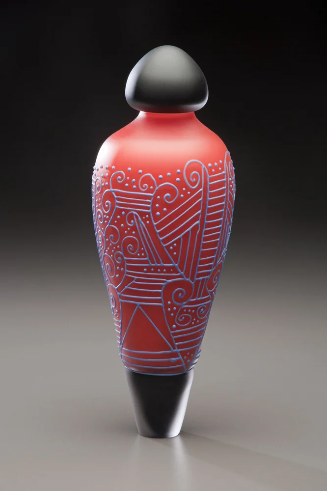 Red and Periwinkle Pendulum