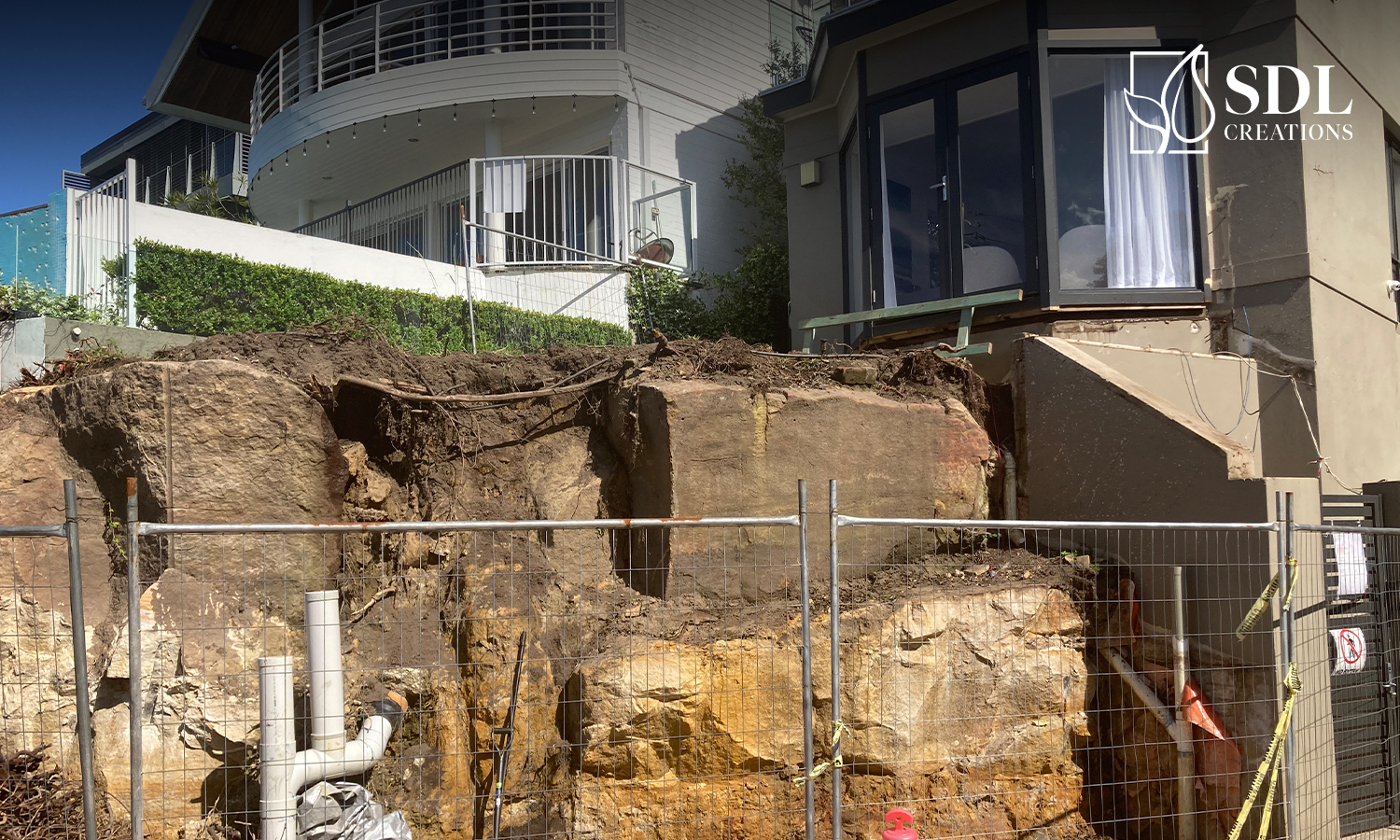 Slight slope in yard showing drainage issues after rainfall