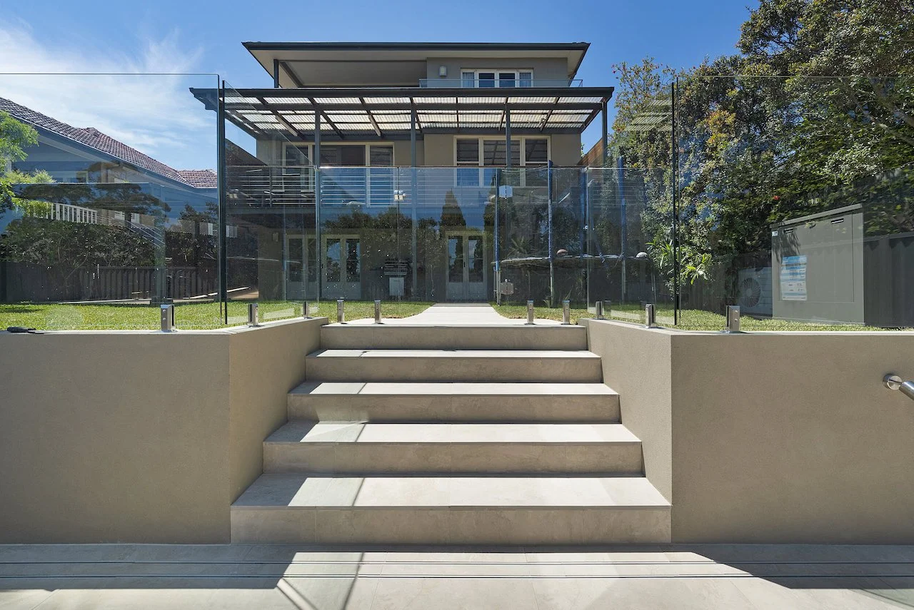 Backyard Pool Area Stairs