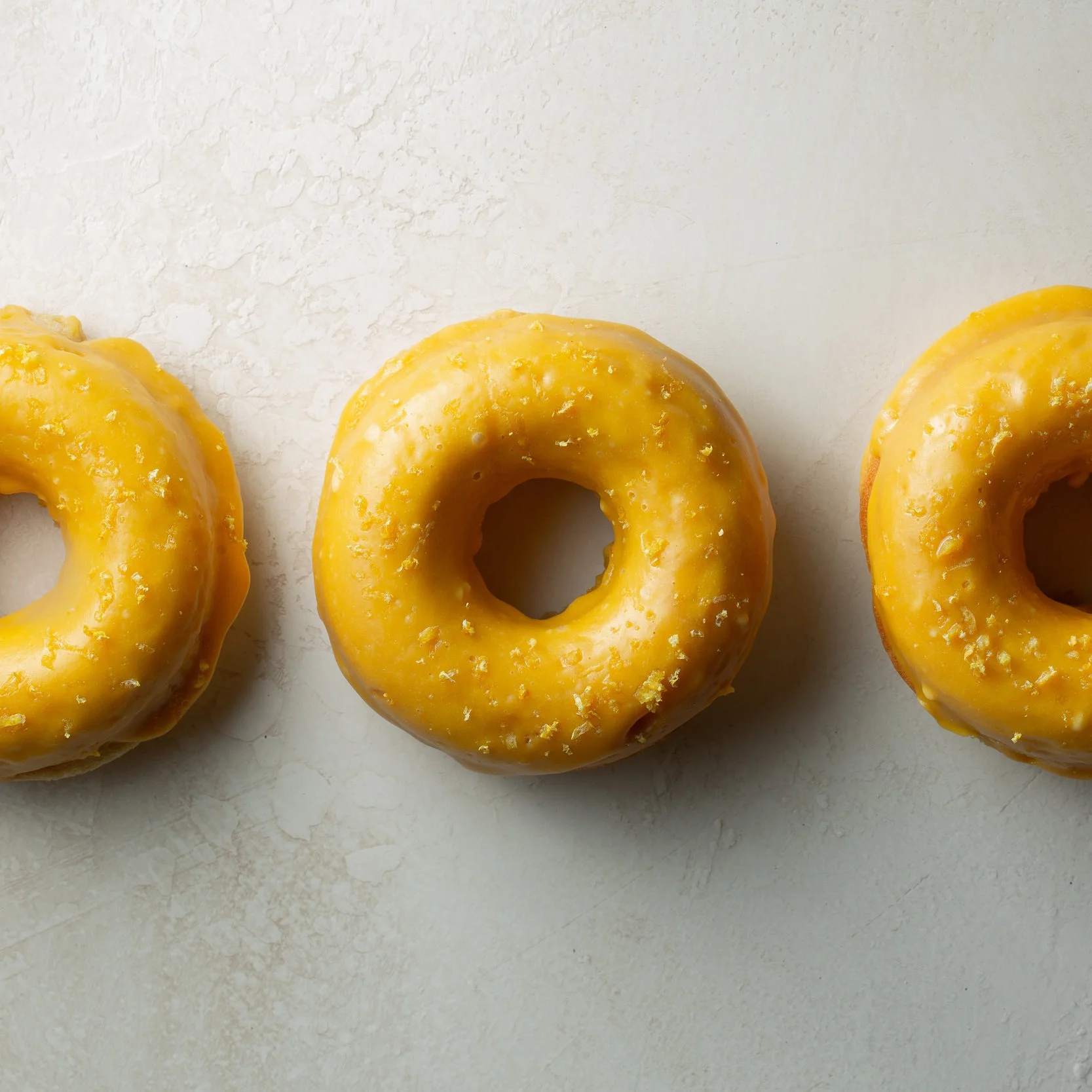 Baked Donuts with White (Yellow) Chocolate Icing