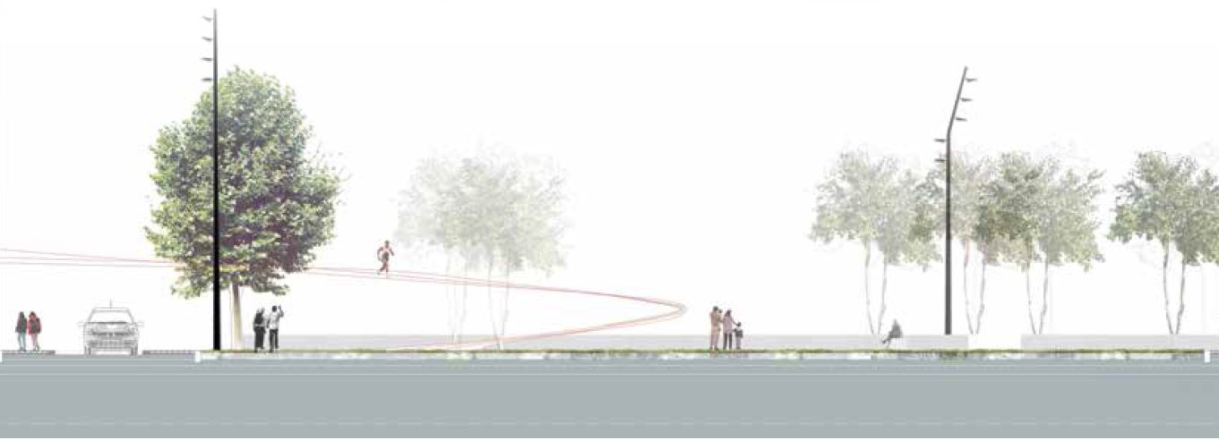  Early conceptual design for elevated running track ( Knight Dragon)