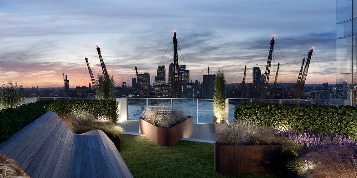 Roof terrace of Upper Riverside Building 2