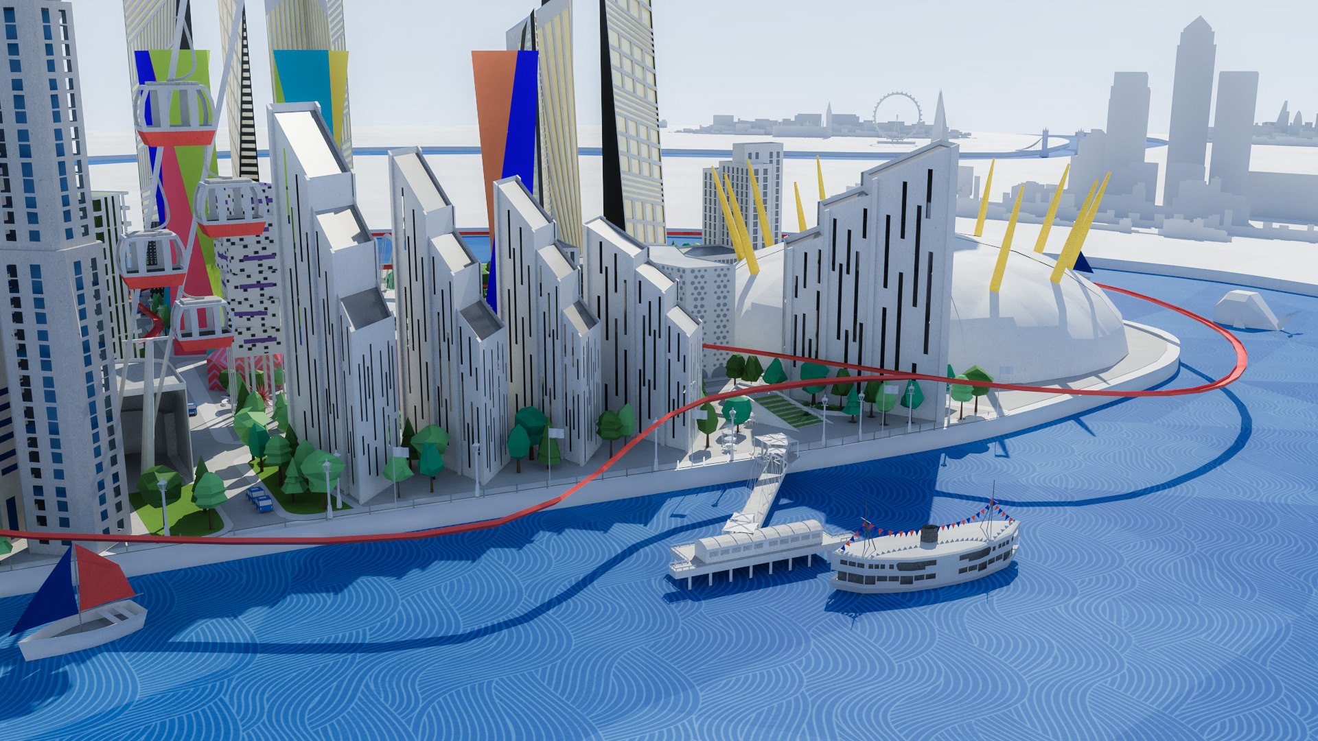 Upper Riverside on Greenwich Peninsula's 3D PaperMap , February 2016