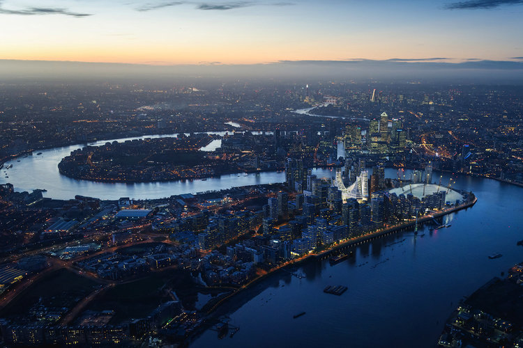 "Peninsula Place is a new 1.4 million sq ft landmark for London, designed by architect, engineer and artist Santiago Calatrava and set to transform Greenwich Peninsula"