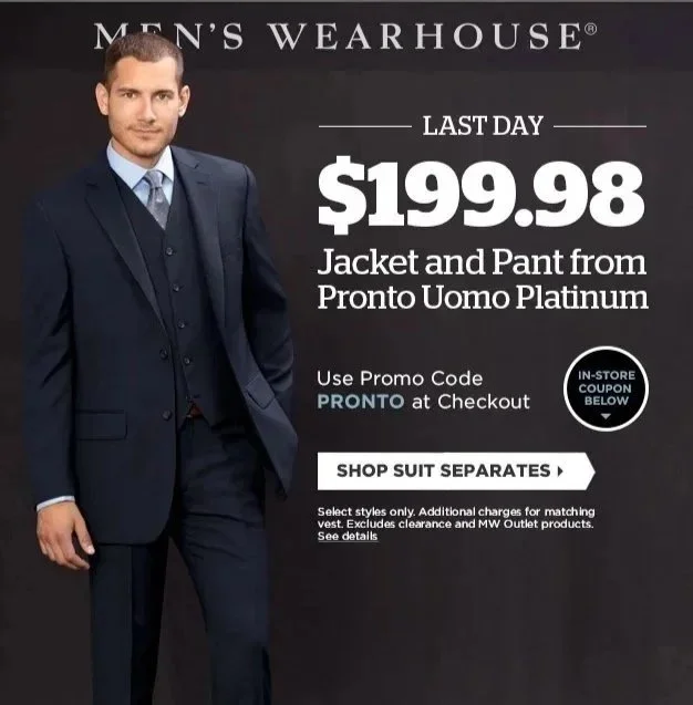 Men's Wearhouse - Email Design